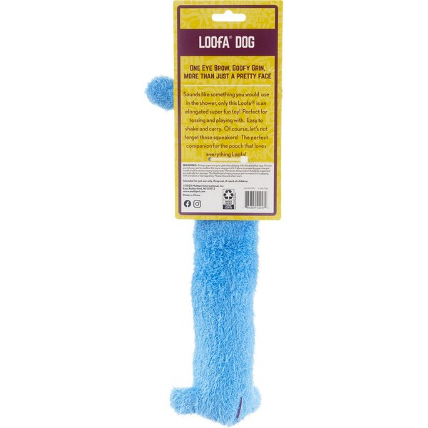 Multipet Loofa Dog Toy, Medium Size, Assorted Colors