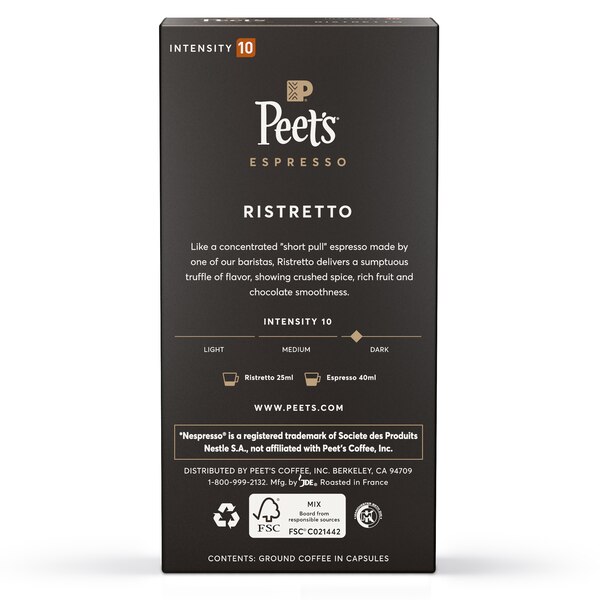 Peet's Espresso Dark Roast Capsules, 10 CT
