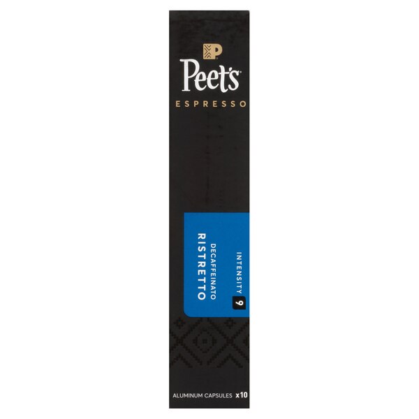 Peet's Espresso Ristretto Decaffeinato Medium Roast Capsules, 10 CT