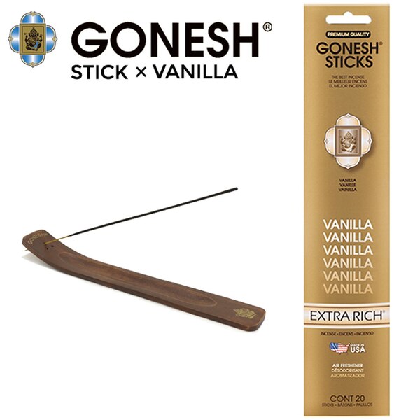Gonesh Sticks Extra Rich Collection Incense, Vanilla, 20 CT
