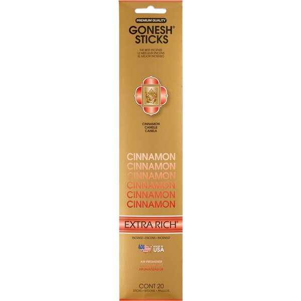 Gonesh Extra Rich Cinnamon Incense Sticks, 50 CT
