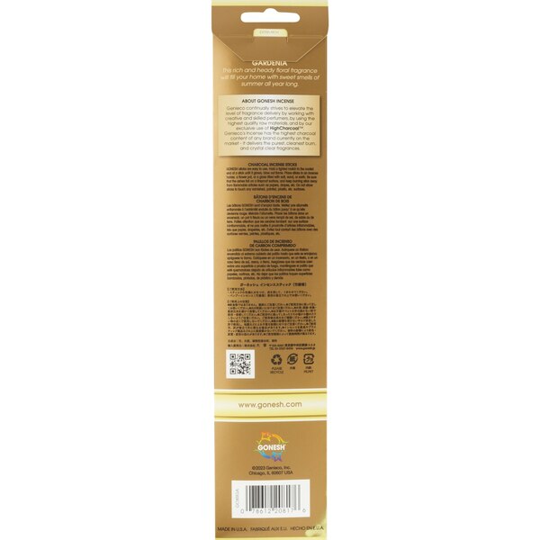 Gonesh Extra Rich Gardenia Incense Sticks, 20 CT
