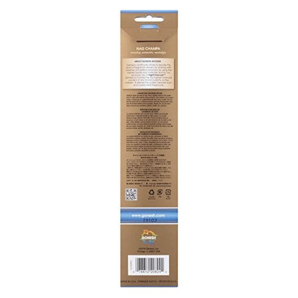 Gonesh Sticks Extra Rich Collection Incense, Nag Champa, 20 CT