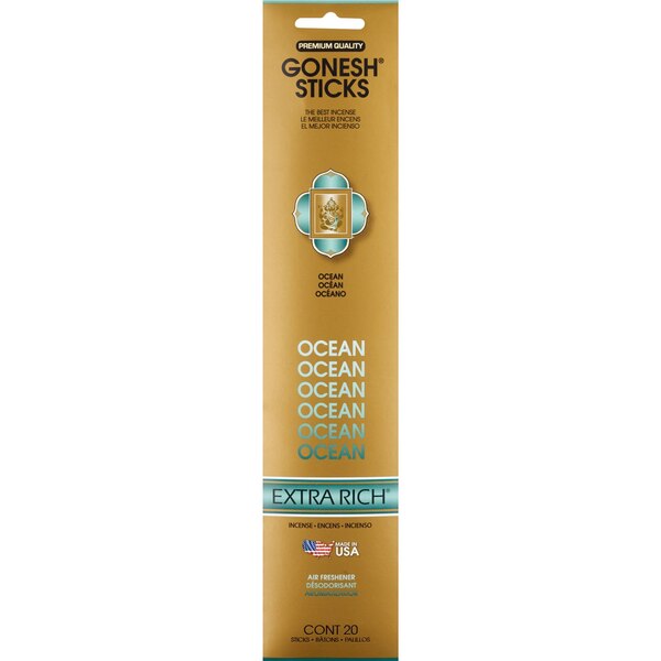 Gonesh Sticks Extra Rich Collection Incense, Ocean, 20 CT