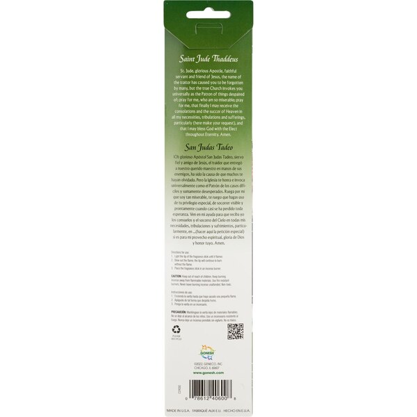 Gonesh Saint Jude Musk Incense Sticks, 30 CT