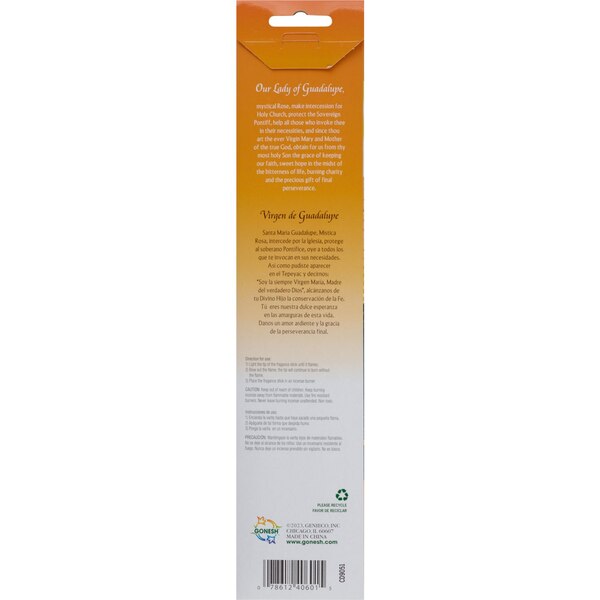 Gonesh Patron Saints Incense Sticks, Rose, 30 CT