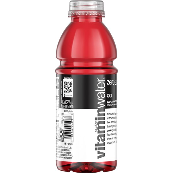 Vitaminwater Zero Xxx, Electrolyte Enhanced Water W/ Vitamins, Acai-Blueberry-Pomegranate Drink, 20 OZ