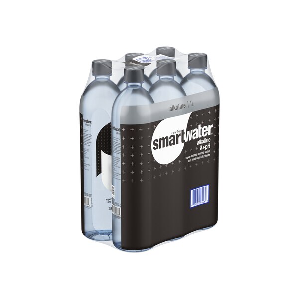 Smartwater Alkaline Bottles, 33.8 OZ, 6 PK