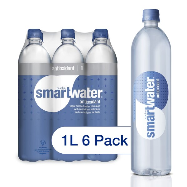 Smartwater Antioxidant Bottles, 33.8 OZ, 6 PK