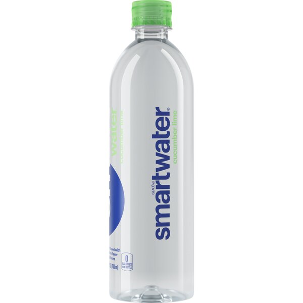 Smartwater Cucumber Lime, Vapor Distilled Premium Bottled Water, 23.7 OZ