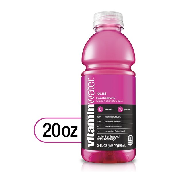 Vitaminwater Focus Electrolyte Enhanced Water W/ Vitamins, Kiwi-Strawberry Drink, 20 OZ