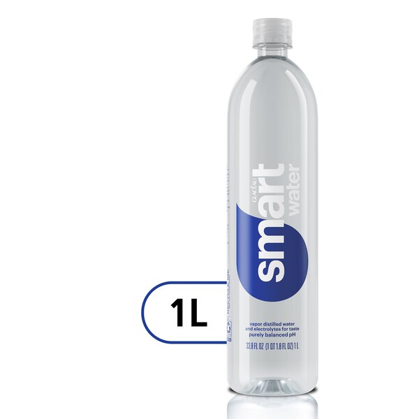 Smartwater, Vapor Distilled Premium Water Bottle, 1 L