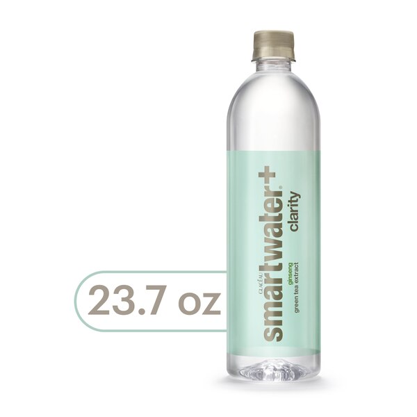 Smartwater+ Clarity, Ginseng Green Tea Bottle, 23.7 OZ