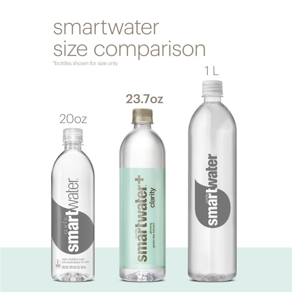 Smartwater+ Clarity, Ginseng Green Tea Bottle, 23.7 OZ