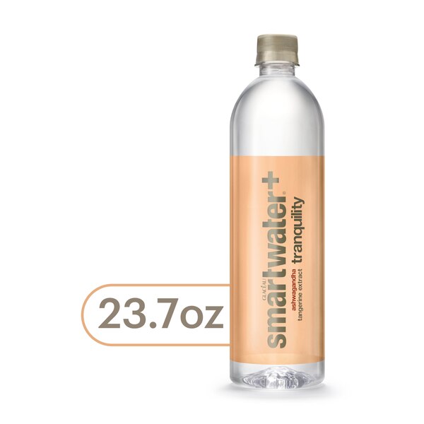 Smartwater+ Tranquility, Ashwaganda Tangerine Bottle, 23.7 OZ
