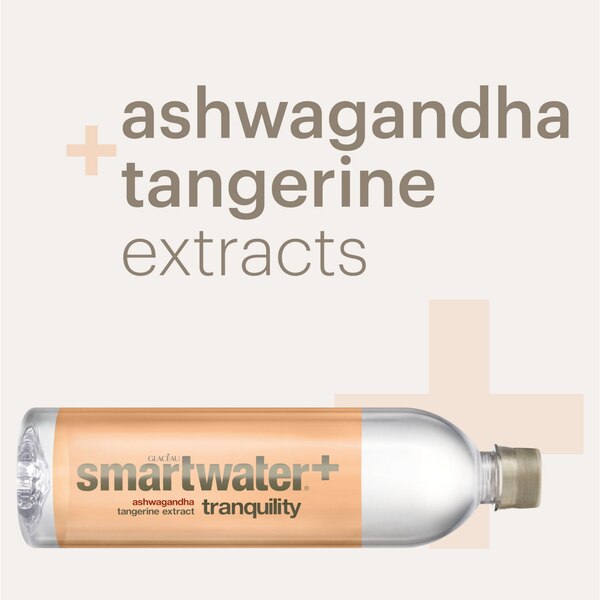 Smartwater+ Tranquility, Ashwaganda Tangerine Bottle, 23.7 OZ
