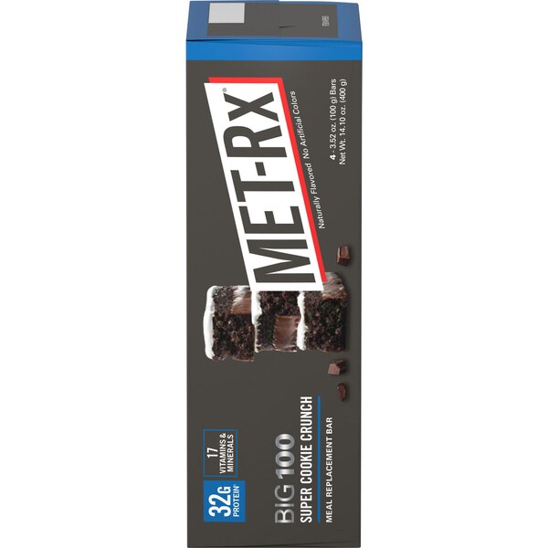 Met-Rx, Super Cookie Crunch Meal Replacement Bar, 3.52 Oz, 4 Ct