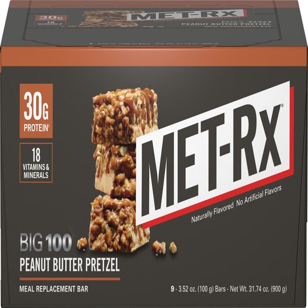 MET-Rx, Peanut Butter Pretzel Protein Bar, 100g, 3.52 oz