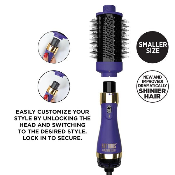 Hot Tools Pro Signature Detachable One Step Volumizer and Dryer Brush, 2.4 in