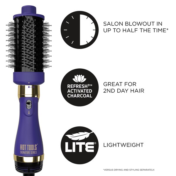 Hot Tools Pro Signature Detachable One Step Volumizer and Dryer Brush, 2.4 in