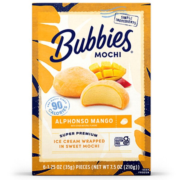 Bubbies Mochi Ice Cream Mango