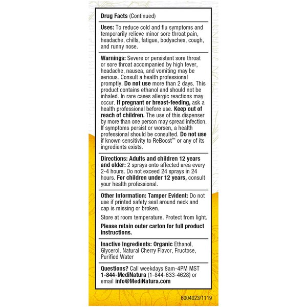 ReBoost Zinc +13 Sore Throat Spray, Cherry, 0.68 OZ