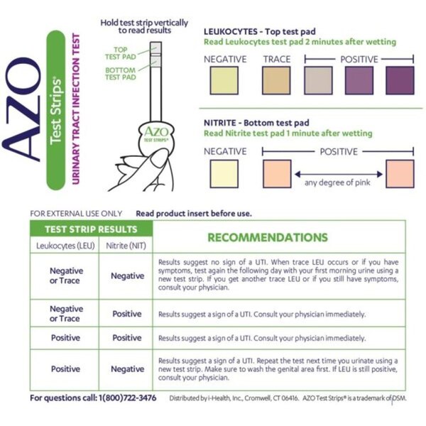 AZO Urinary Tract Infection (UTI) Test Strips, Clinically Tested, 3ct