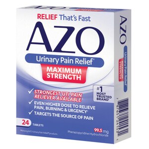 AZO Maximum Strength Urinary Pain Relief Tablets