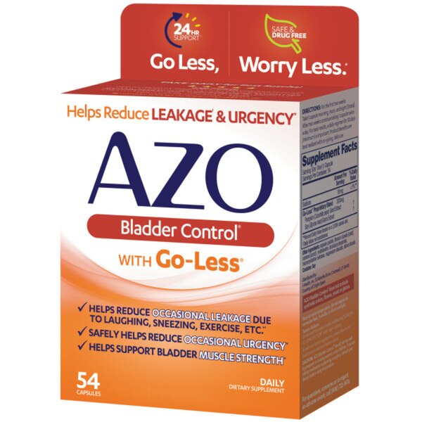 AZO Bladder Control with Go-Less Daily Supplement, Capsules, 54ct