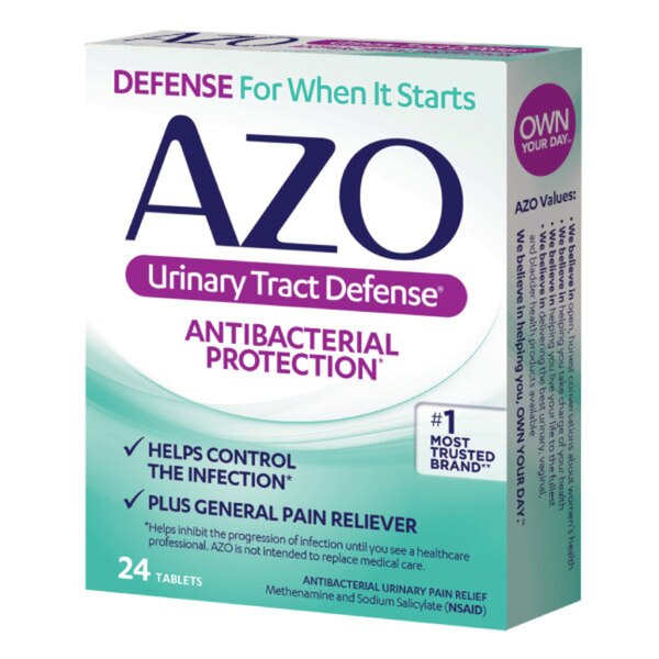AZO Urinary Tract Defense Antibacterial Plus Urinary Pain Relief Tablets, 18 CT