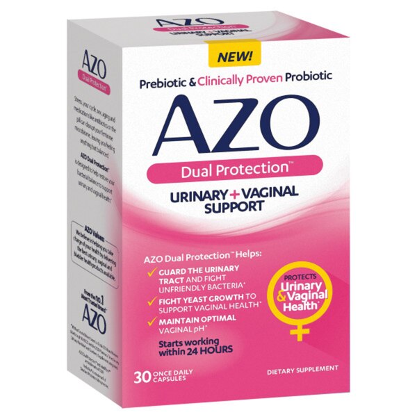 Azo Dual Protection Urinary & Vaginal Support, 30 CT