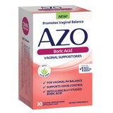 AZO Boric Acid Vaginal Suppositories, 30 CT, thumbnail image