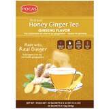 POCAS Instant Honey Ginger Tea, Ginseng Flavor, 12.6 OZ, 20 CT, thumbnail image