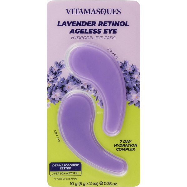 Vitamasques Lavender Retinol Ageless Eye Hydrogel Eye Pads, 1 Pair