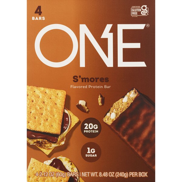 ONE Bar S'mores Flavored Protein Bar, 4 CT