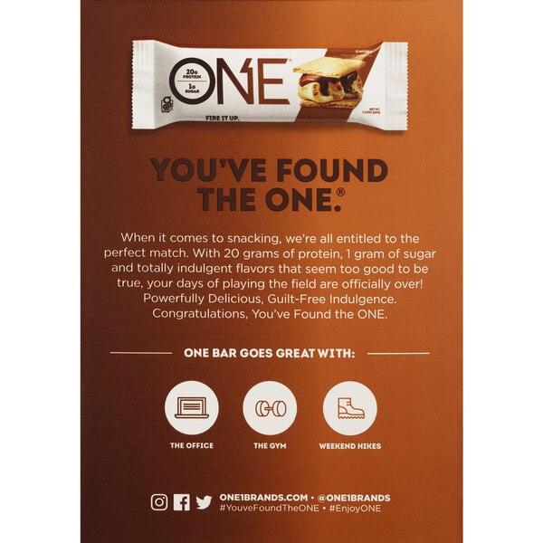 ONE Bar S'mores Flavored Protein Bar, 4 CT