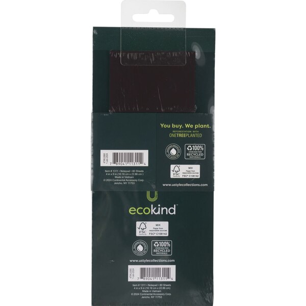 U Style Ecokind Magnetic List Pad, 4 x 9 in