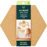 U Style Ecokind Cork Tiles, 3 ct, thumbnail image