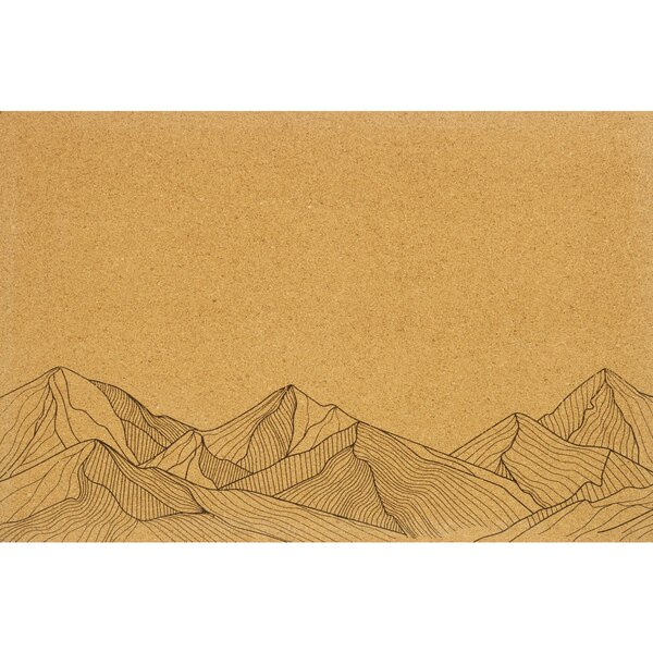 U Style Ecokind Large Frameless Cork Bulletin Board, 18 x 12 in