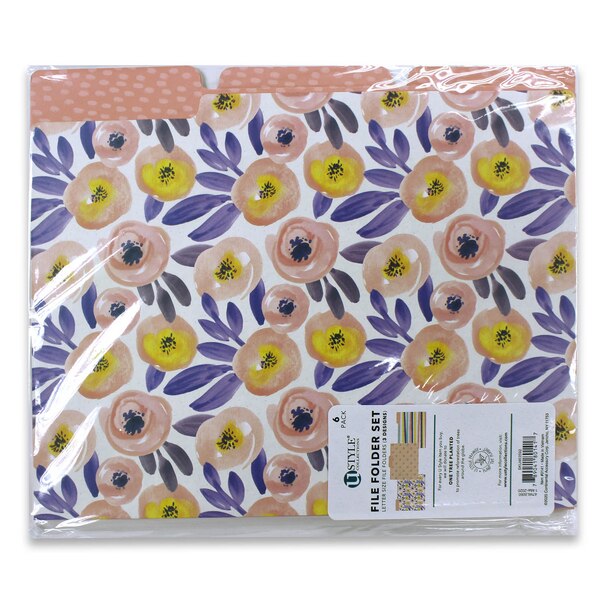 Caliber File Folder Set (Letter Size) Assorted Styles, 6 CT