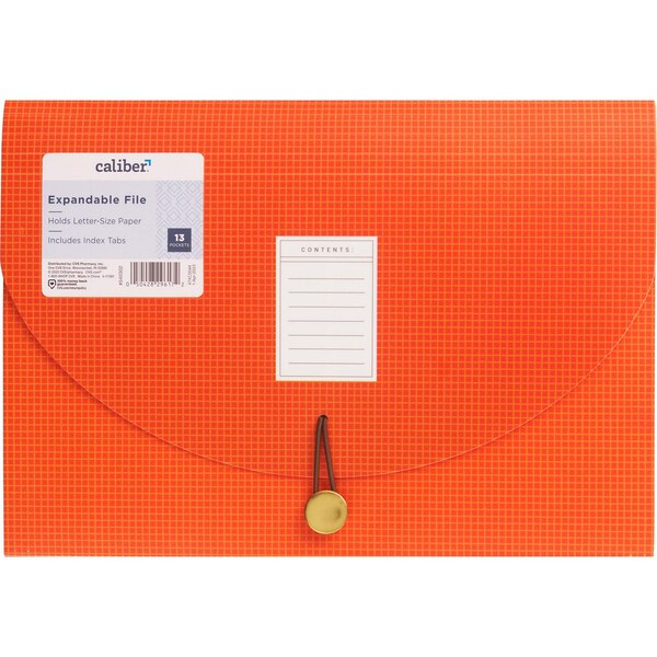 Caliber 13-Pocket Expandable File, Assorted Designs