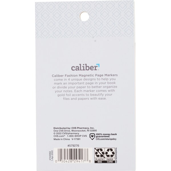 Caliber Magnetic Page Markers, 4 CT