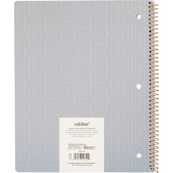 Caliber 1-Subject Glitter Notebook, Assorted Colors