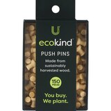 U Style Ecokind Wood Push Pins, 150 ct, thumbnail image 1 of 2