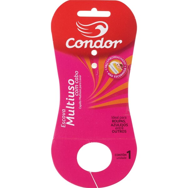 Condor Scrubbing Brush Iron-Shaped With Plastic Cover&Handle