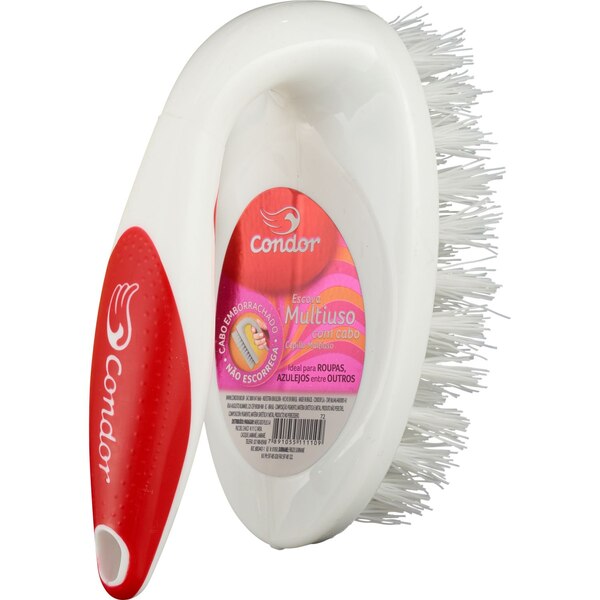 Condor Scrubbing Brush Iron-Shaped With Plastic Cover&Handle