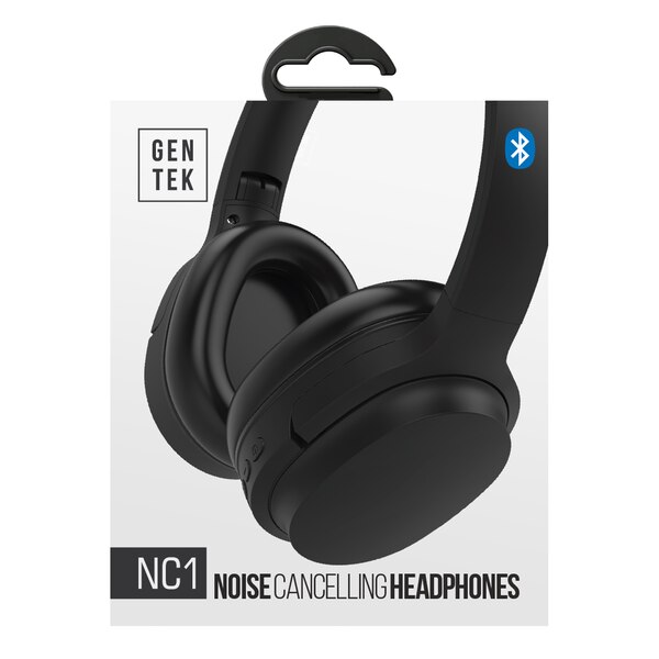 GENTEK NC1 Noise Cancelling Headphones, Black