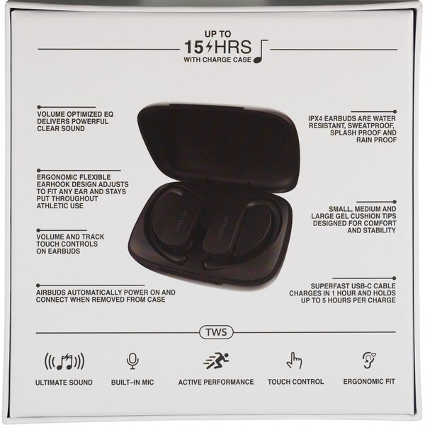 AIRBUDS True Wireless Sport, 4 Series, Black