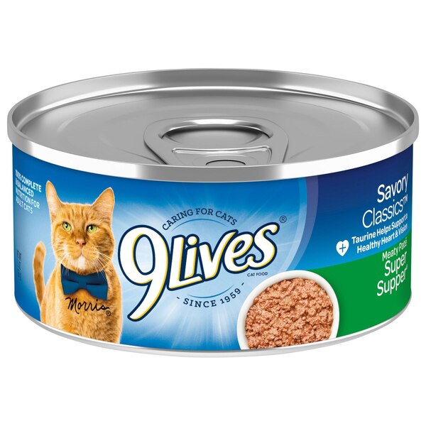9 Lives Meaty Paté Super Supper Cat Food 
