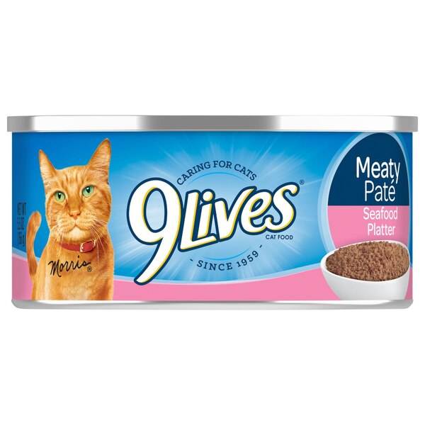 9 Lives Meaty Paté Seafood Platter Canned Cat Food